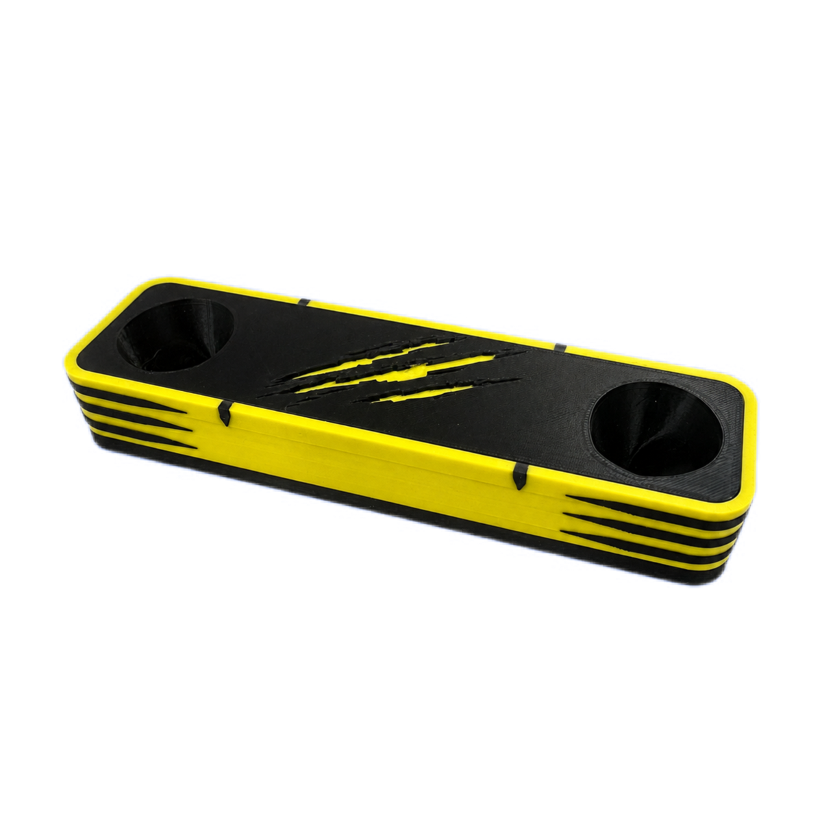 Wolverine Inspired PS5 DualSense Controller Stand – Yellow & Adamantium Silver