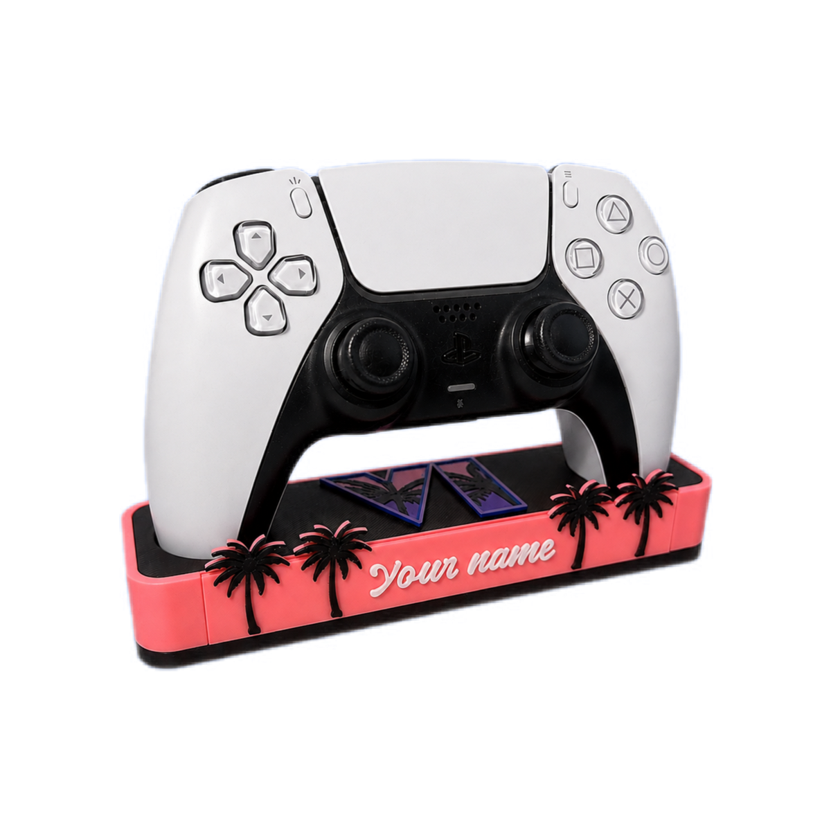 GTA VI Inspired PS5 Controller Stand with Personalised Name Plate