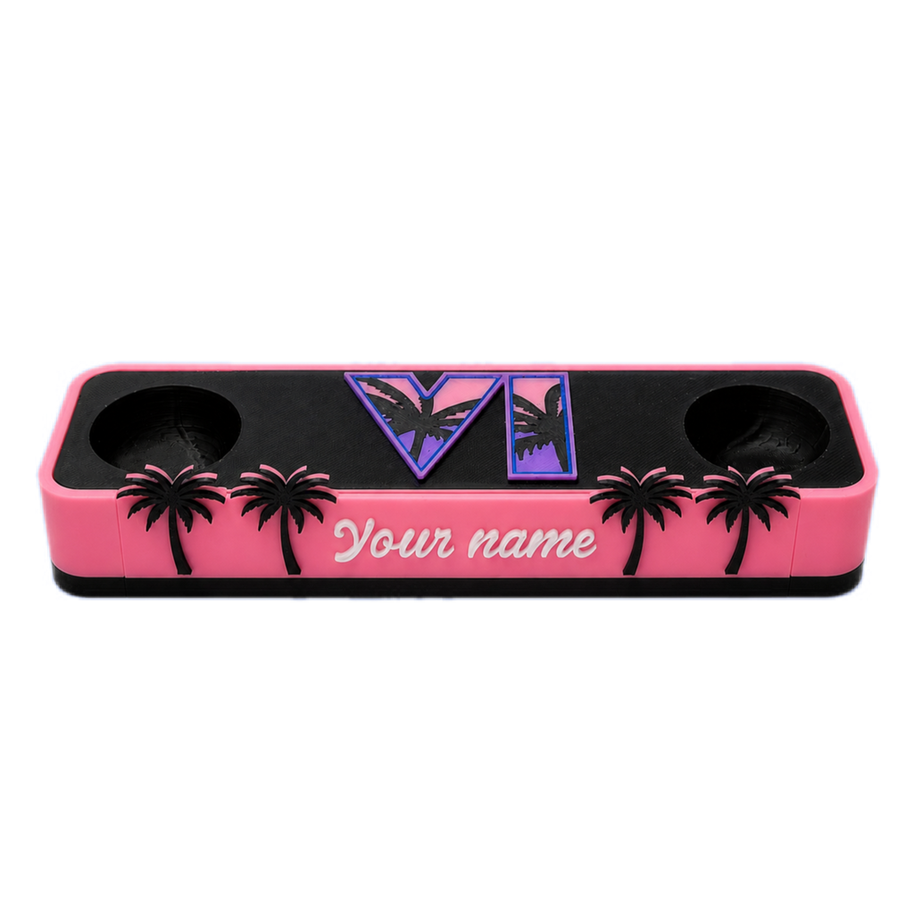 GTA VI Inspired PS5 Controller Stand with Personalised Name Plate