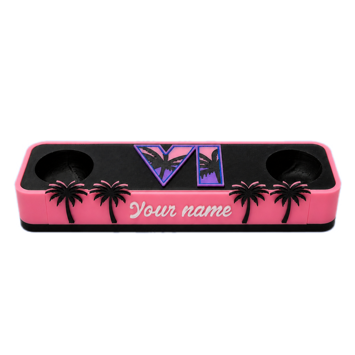 GTA VI Inspired PS5 Controller Stand with Personalised Name Plate