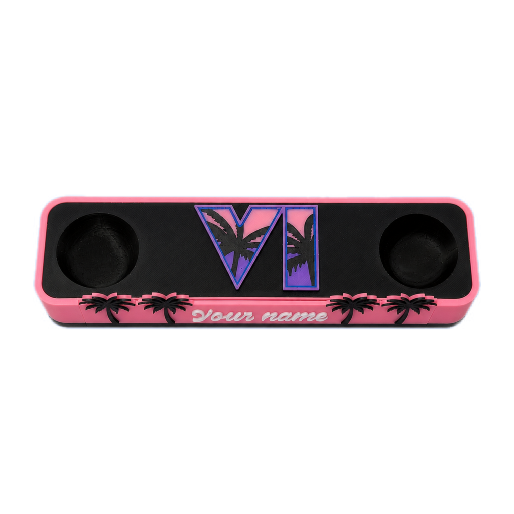 GTA VI Inspired PS5 Controller Stand with Personalised Name Plate