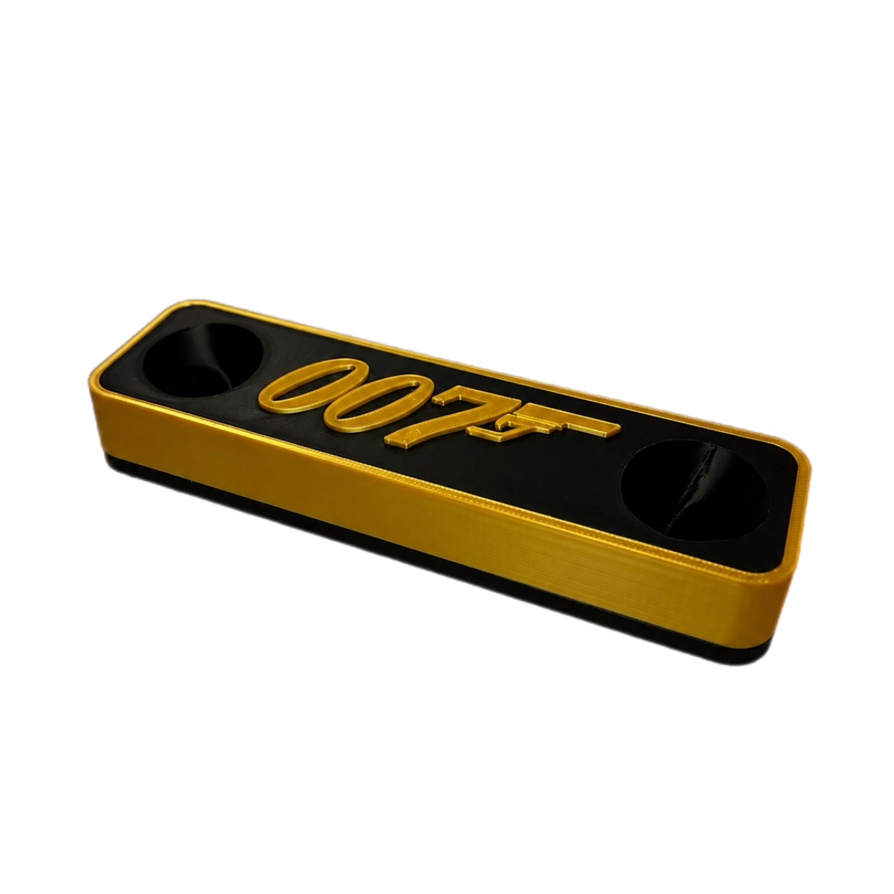 007 First Light PS5 Controller Stand – Gold & Black Premium Gaming Desk Accessory