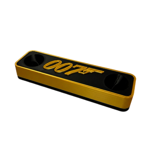 007 First Light PS5 Controller Stand – Gold & Black Premium Gaming Desk Accessory