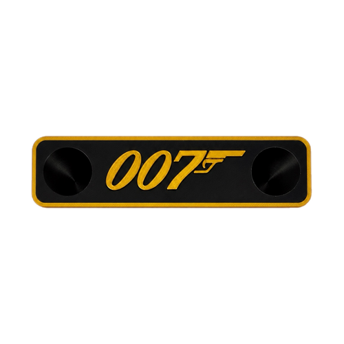 007 First Light Inspired PS5 Controller Stand – Gold & Black Premium Gaming Desk Accessory