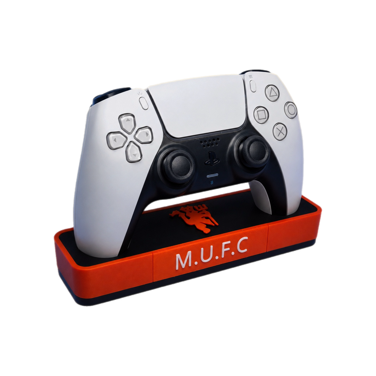 Manchester United Themed PS5 Controller Stand – 3D Printed Gaming Desk Accessory