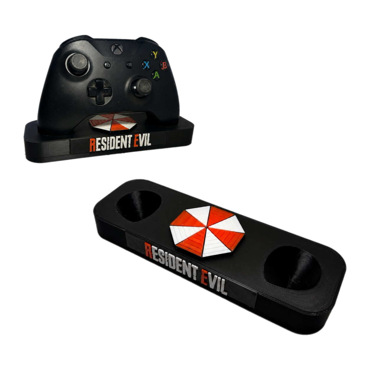 Resident Evil Xbox Controller Stand – Umbrella Corporation Gaming Display Holder for Xbox Series X|S Controllers