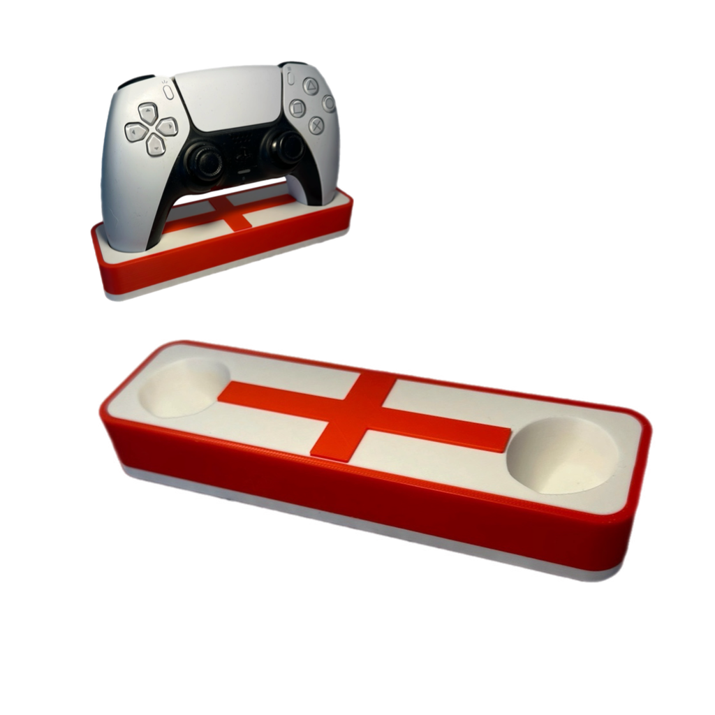 England Flag PS5 Controller Stand – Custom PlayStation 5 Controller Holder | Football Fan Gaming Accessory | England Supporters Gift