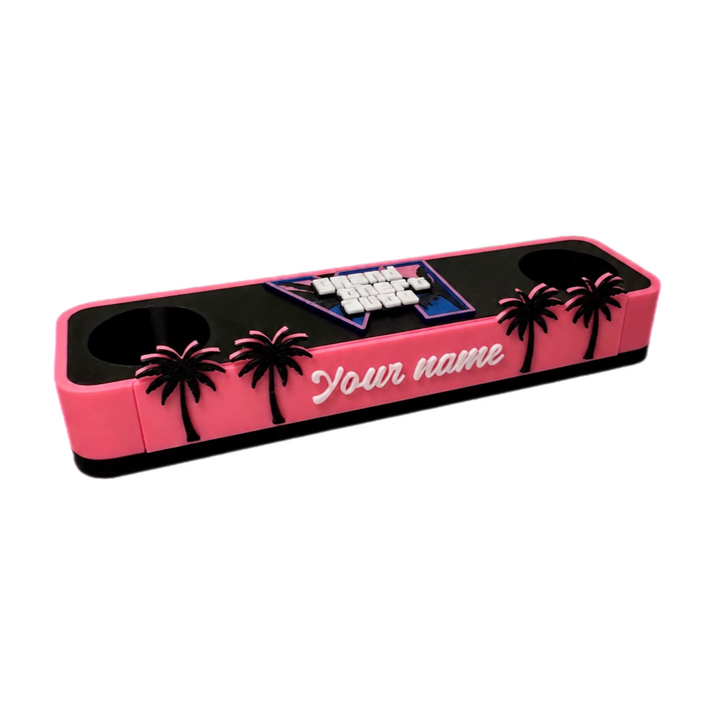 GTA VI Inspired PS5 Controller Stand with Personalised Name Plate
